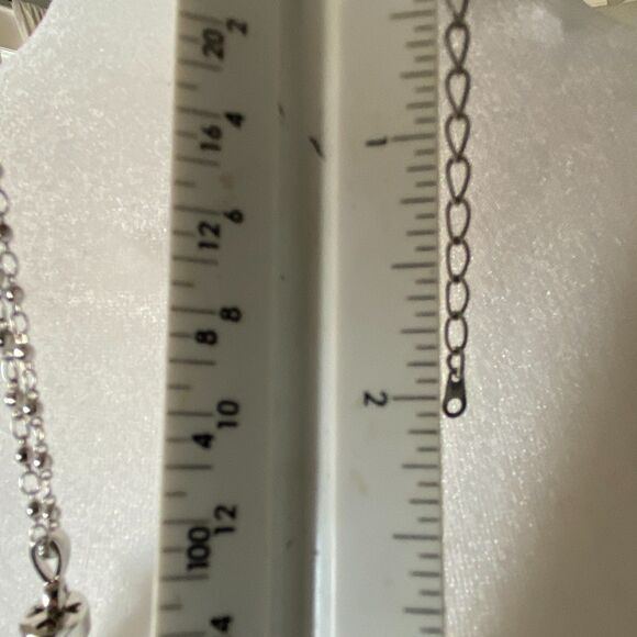 Stainless Steel Fang Necklace with Crystals, Tribal Gothic Silver Pendant - Picture 6 of 8